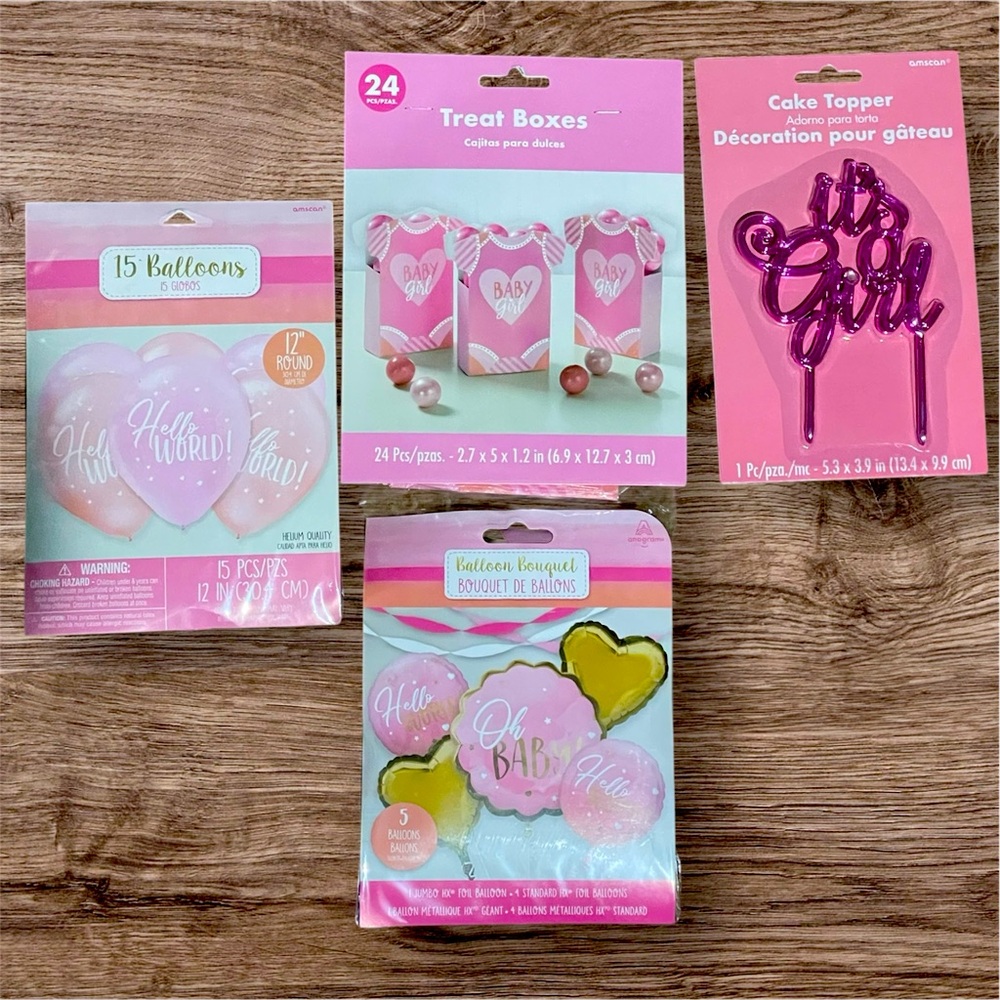 Baby Girl BabyShower Decor Bundle – NEW! 🎀